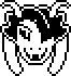 Arte conceitual de Asriel com cabelo de boyband.