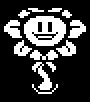 Flowey usando um laço no Undertale Alarm Clock App Winter Dialogue.