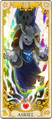 Carta de tarô oficial de Asriel em sua primeira forma na Rota Verdadeira Pacífica, como Major Arcana I, "The Magician".