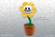 A pelúcia do Flowey dançante vendida na Fangamer