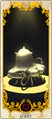 A carta oficial de tarô de Jerry como Major Arcana XXI, "The World".