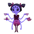 Concept art oficial de Muffet por Michelle Czajkowski.