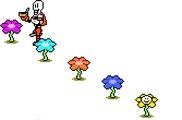 Flowey sendo adubado no newsletter da Primavera de 2024