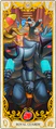 A carta oficial de tarô dos Guardas Reais como Arcana Maior VI, "Os Amantes".