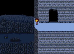 Snowdin Forest screenshot tiny house.gif