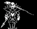 A aparência de Undyne a Imortal se parece com a Runa Delta.